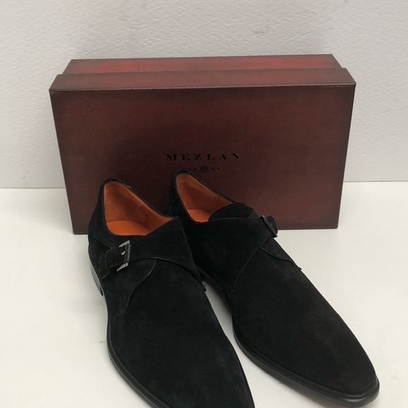 Mezlan Other - Mezlan shoes black monk strap suede point toe Mezlan Other - Mezlan shoes black monk strap suede point toe